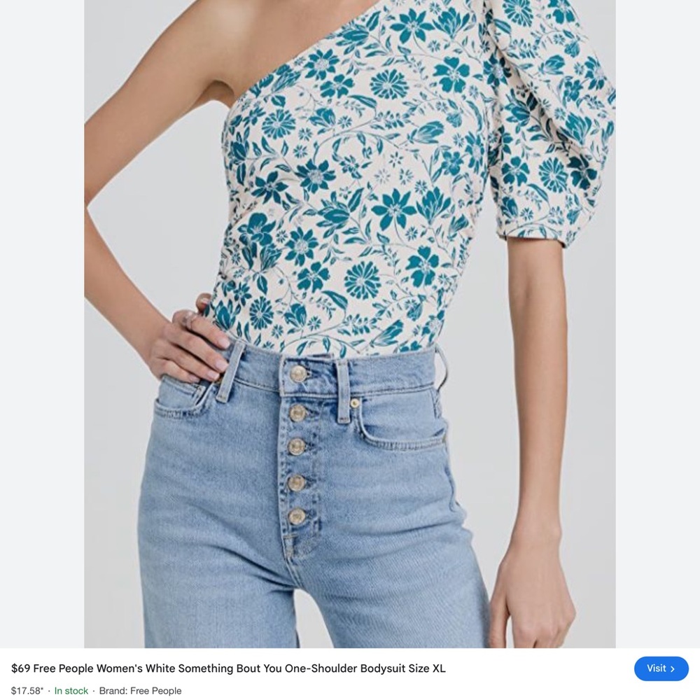Free People Floral Pattern Bodysuit - Picture 9 of 9
